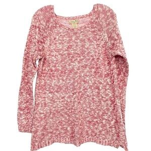 Caribbean Joe 100% Cotton White & Red Long Sleeve Raglan Pullover Sweater XL‌‌‍‍